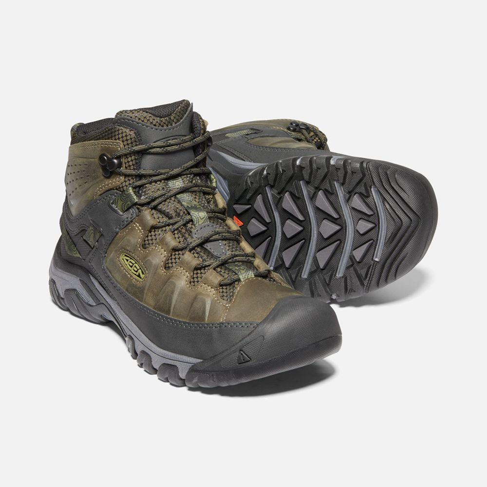 Keen Outdoor Bot Erkek Zeytin Yeşili/Siyah - Targhee Iii Waterproof Mid - Türkiye XIKQ25064